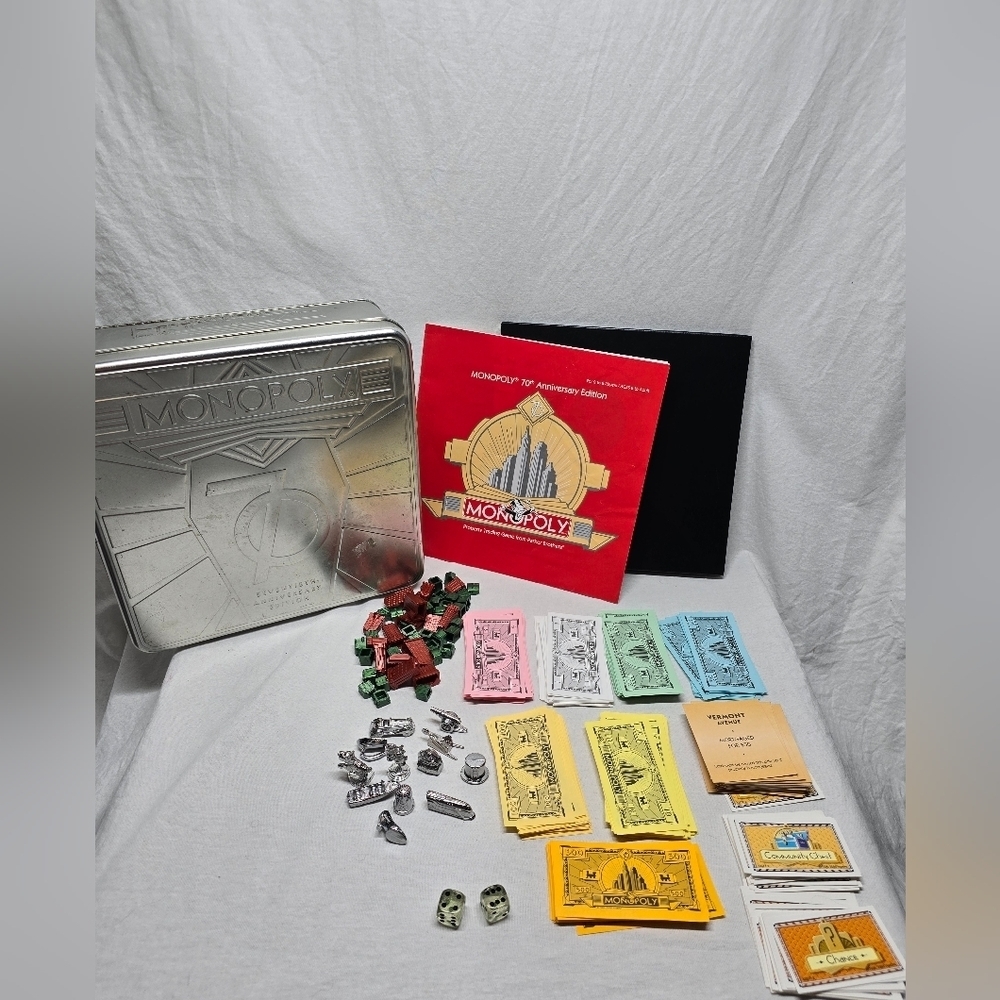 Monopoly 70th Anniversary Edition Metal Tin 2005 board game